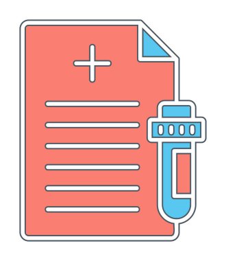 Test Raporu simgesi, vektör illüstrasyonu 