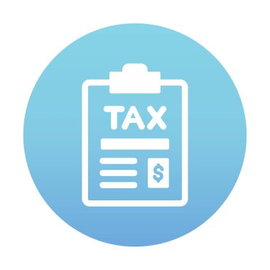 Vergi panosu simgesinin vektör illüstrasyonu