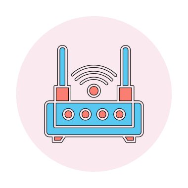  Wi-fi yönlendirici vektör illüstrasyonu