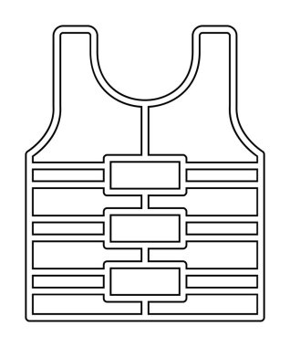 Can yeleği simge vektör çizim