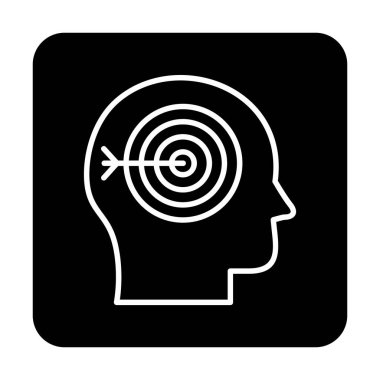 baş hedef simgesi, vektör illüstrasyonu 