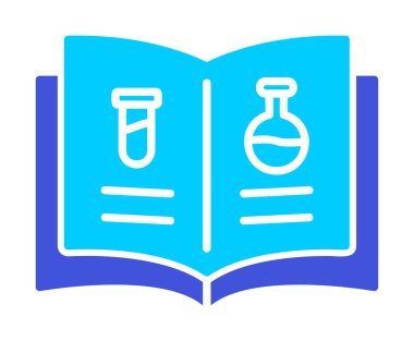 Bilim Kitabı simgesi, vektör illüstrasyonu