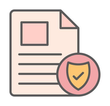 Onaylanmış Belge simgesi, vektör illüstrasyonu basit tasarım