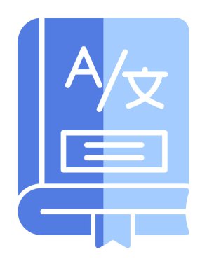 sözlük modern simgesinin vektör illüstrasyonu                               