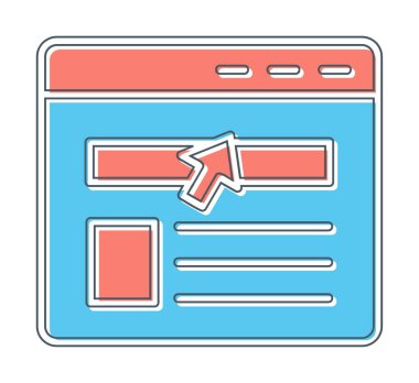 Web sayfası simgesi, vektör illüstrasyonu