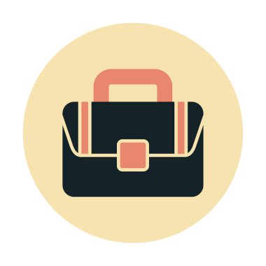 Çanta. Web simgesi basit illüstrasyon