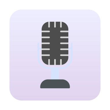 mikrofon web simge vektör çizim 