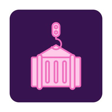 kargo kutusu simgesi, vektör illüstrasyonu basit tasarım