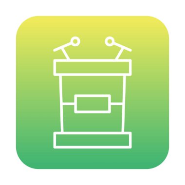 Modern Tribune simgesinin vektör çizimi                     