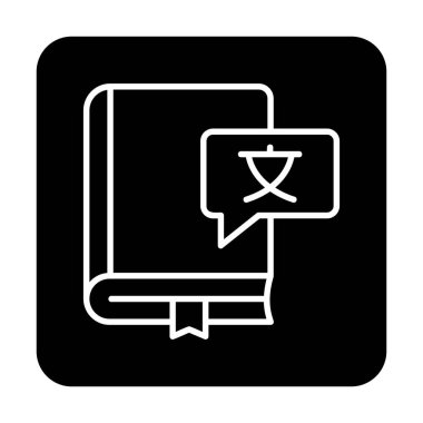 çevirmen sözlük vektör illüstrasyonu 