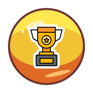 kupa simgesi, vektör çizimi