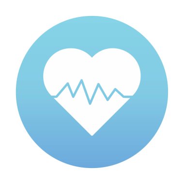 Kalp simgesi, vektör illüstrasyonu basit tasarım