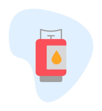 Gaz Silindiri Simgesi vektör illüstrasyon tasarımı