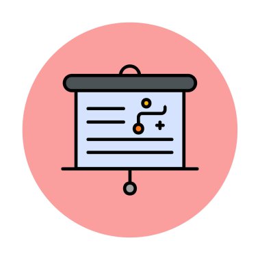 Basit Strateji simgesi, vektör illüstrasyonu