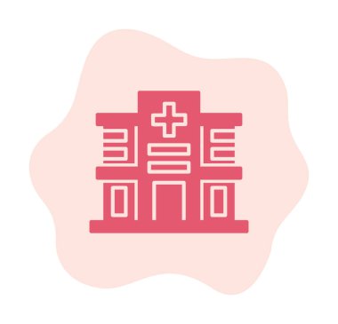 Hastane simgesi, vektör illüstrasyonu