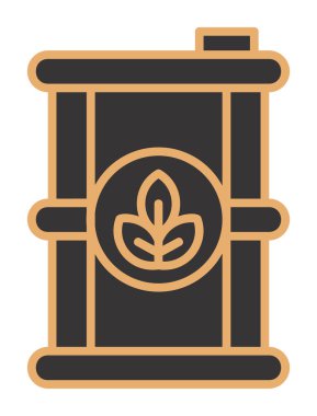 Bitki simgesi, biyoyakıt içeren taşıyıcının vektör çizimi 