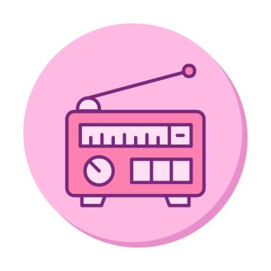 radyo simgesi web basit illüstrasyon