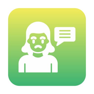 Sohbet ileti simgesi, vektör illüstrasyonu 