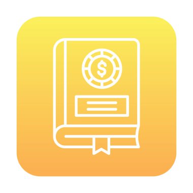 Basit Finansal Kitap simgesi, vektör illüstrasyonu