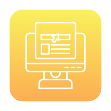 çevrimiçi haber simgesi vektör illüstrasyonu               