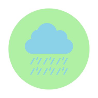 yağmur simgesi, vektör illüstrasyonu  