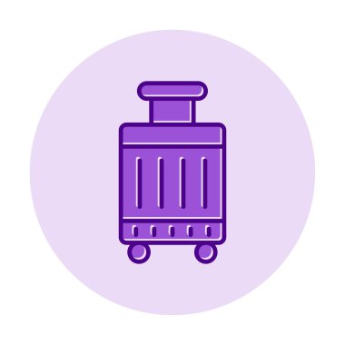 bavul ikonu vektör illüstrasyonu 