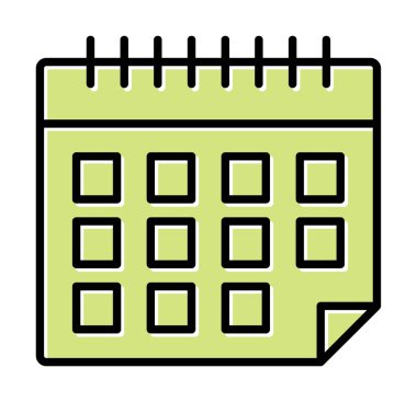 Takvim simgesi, vektör çizimi