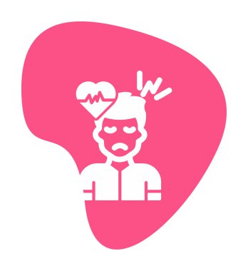 Taşikardi. Web simgesi basit illüstrasyon 