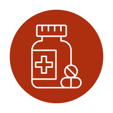 Tıbbi hap ikonu vektör illüstrasyonu. İlaçlar                               