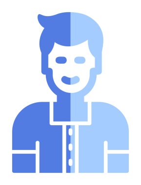 Avatar man simgesi, vektör illüstrasyonu  