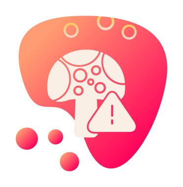 Mantar. Web simgesi basit illüstrasyon