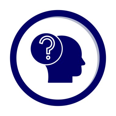 İnsan başlı soru işareti, satır biçimi simgesi 