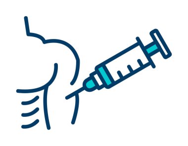 Aşılama web simgesi, vektör illüstrasyonu