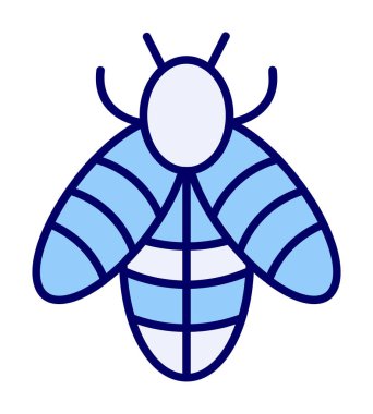 Şirin Arı simgesi, vektör çizim        