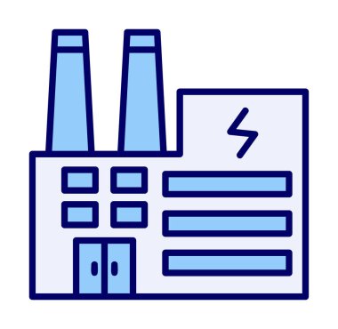 Elektrik fabrikası renkli vektör simgesi