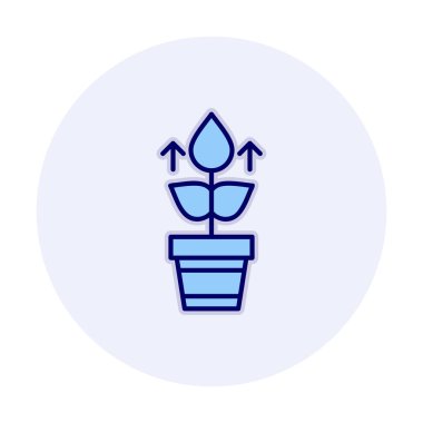 Bitki büyüme ikonu vektör illüstrasyonu