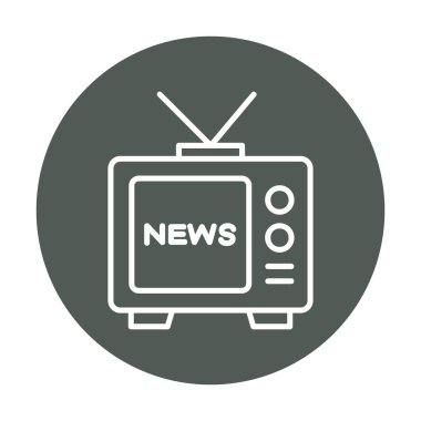 Haberler. Web simgesi basit illüstrasyon                   