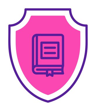 Kitap simgesini, basit biçimi, vektör illüstrasyonunu koru 