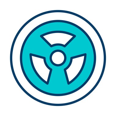 Radyasyon işareti. Web simgesi basit tasarım