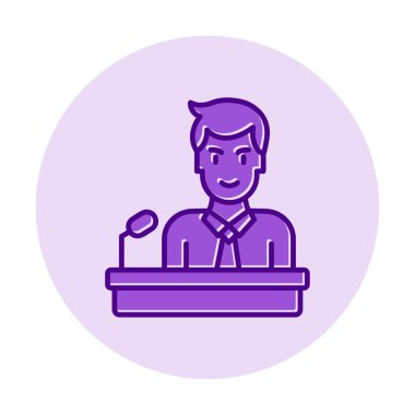 Konferans simgesi, vektör çizimi 