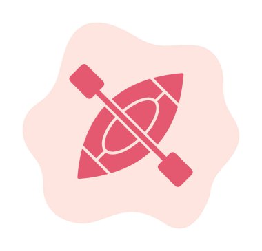 Kayak vektör illüstrasyonu, simge ögesi arkaplanı                    