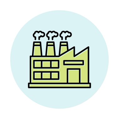 Factory icon, vector illustration simple design
