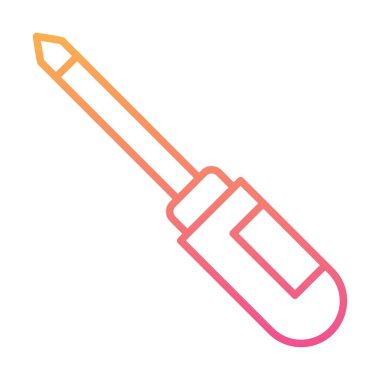 tornavida aracı izole edilmiş simge vektör çizimi