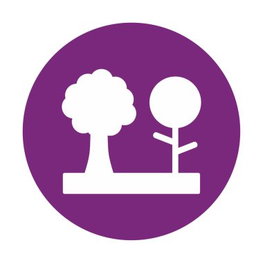 Kişisel ve ticari kullanım için ağaç simgesi vektör illüstrasyonu.