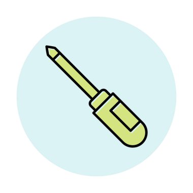 tornavida aracı izole edilmiş simge vektör çizimi