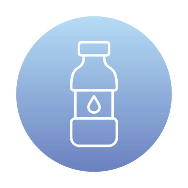 su şişesi simgesi, vektör illüstrasyonu    