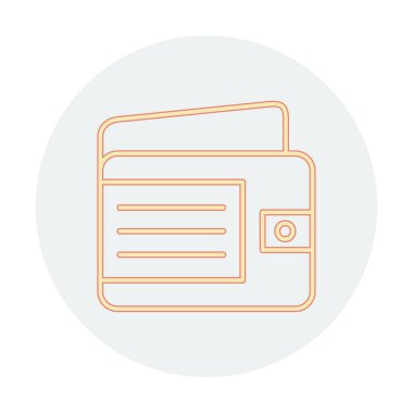 Cüzdan web simgesi, vektör illüstrasyon tasarımı