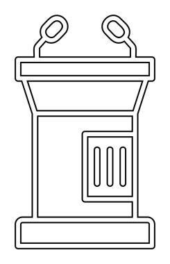 hoparlör kürsü simgesi vektör illüstrasyonu                         