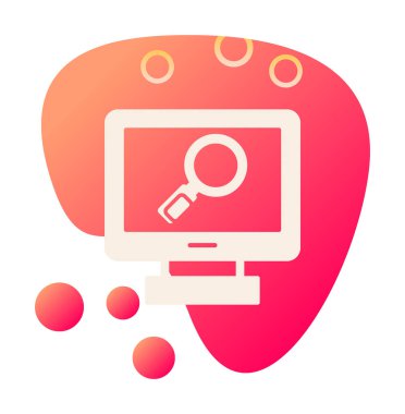 Büyütücü cam çizgi simgesi, arama konsepti