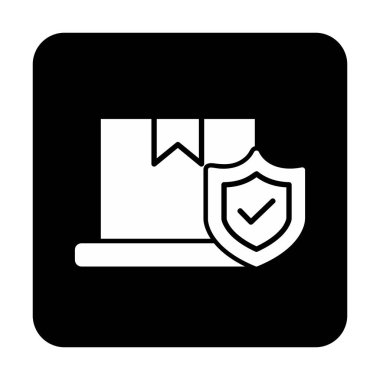 İşaretleme simgesi, vektör illüstrasyonlu kutu 